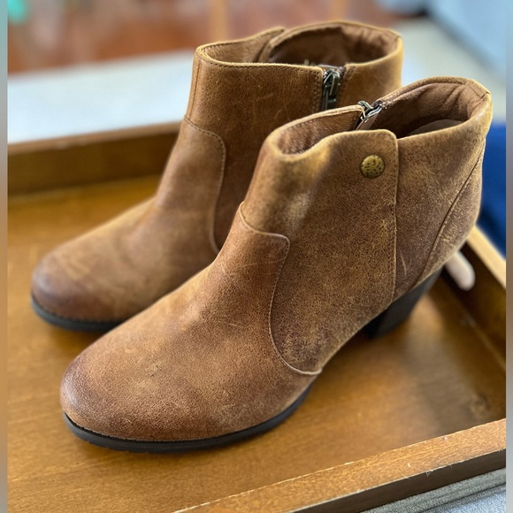 Clarks Indigo brown leather booties - Picture 4 of 5